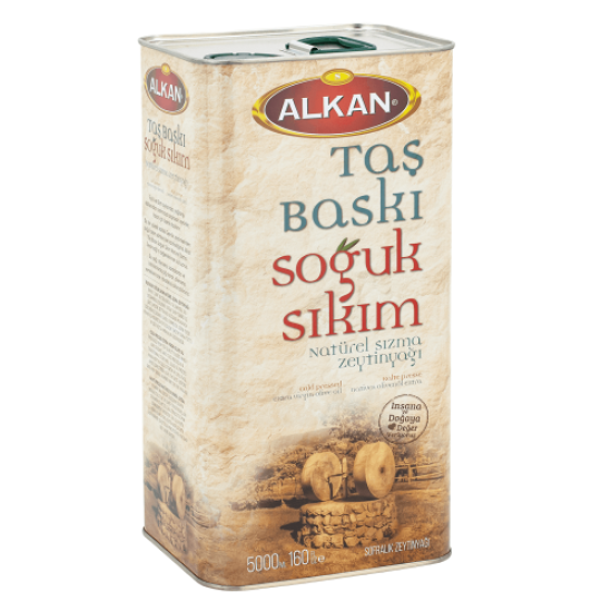 Alkan Taş Baskı Soğuk Sıkım Zeytinyağı 5 Litre Alkan Taş Baskı Soğuk Sıkım Zeytinyağı 5 Litre